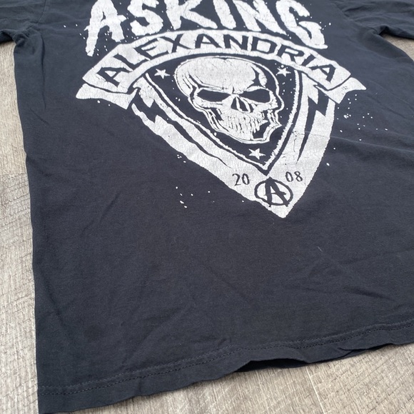 Asking Alexandria black skull 2008 band tee - Picture 3 of 7
